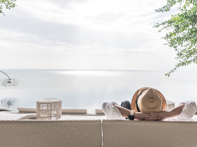 Man on vacation