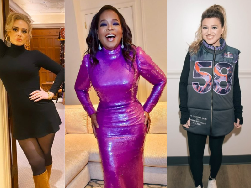 Adele, Oprah, Kelly Clarkson show off drastic weight loss