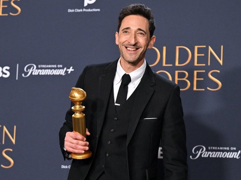 Adrien Brody at 2025 Golden Globes