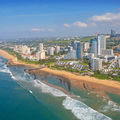 Aerial view of Durban's coastline