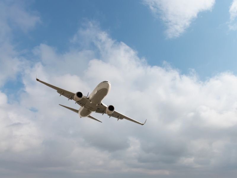 Aeroplane flying