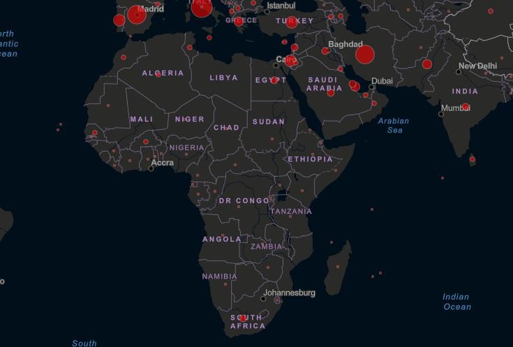 Africa corona 22 March
