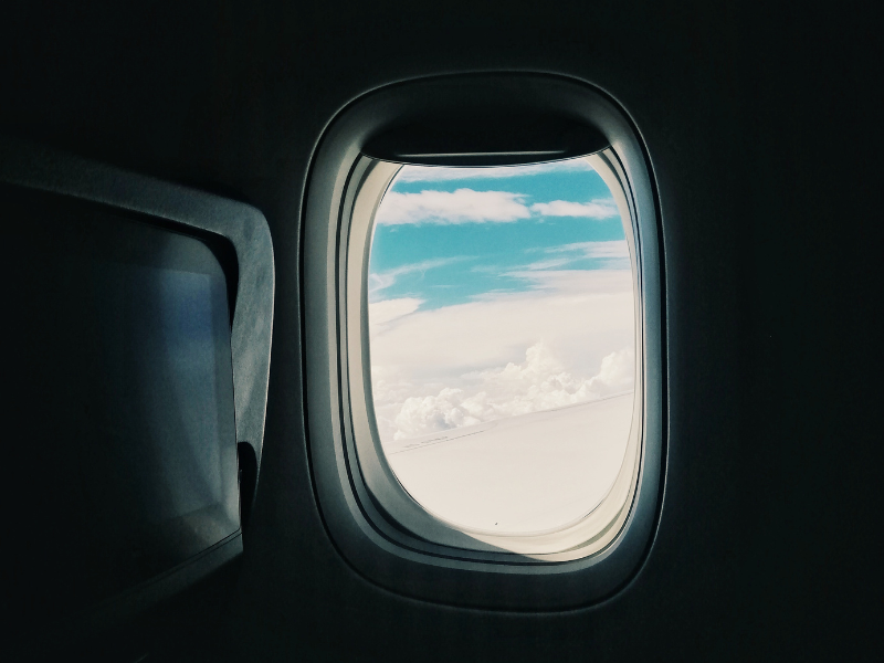 Airplane window seat
