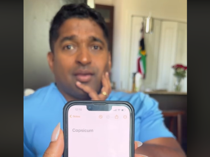 An Indian South African man being questioned by his wife