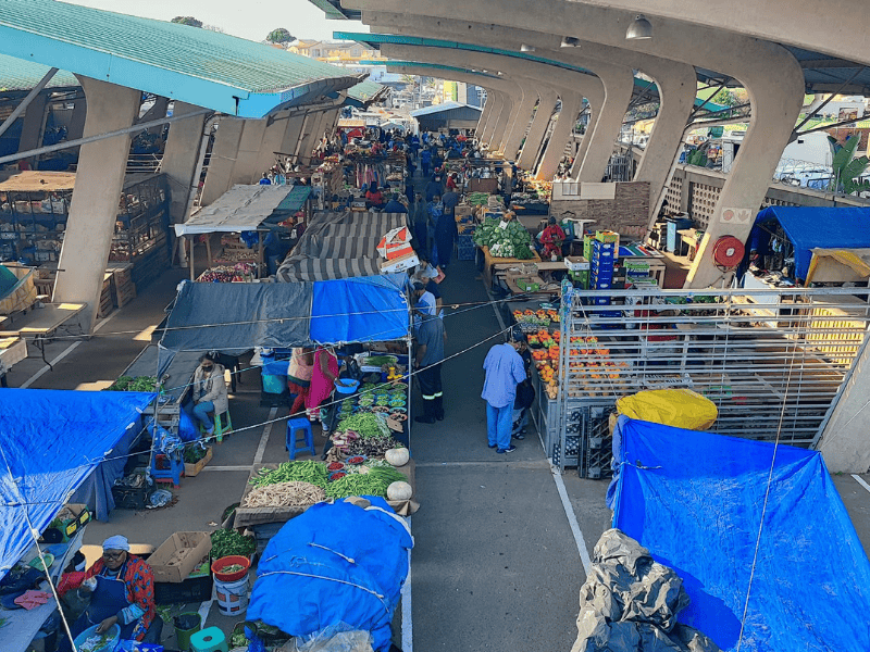 An aerial view of the Bangladesh market in Chatsworth Durban