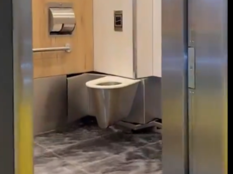 An automated self-cleaning restroom
