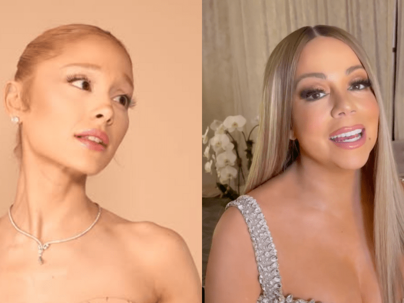 Ariana Grande and Mariah Carey