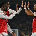 Arsenal players celebrating a goal