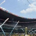 Artists perform at the Estadio Azteca before the opening game