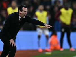 Aston Villa's Spanish head coach Unai Emery