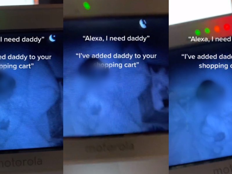 Baby calls on Alexa for help