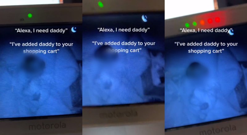 Baby calls on Alexa for help