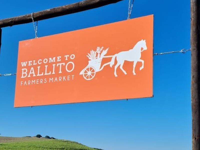 Ballito Farmers market sign