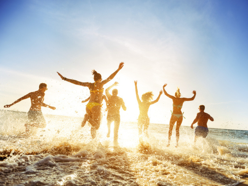 Beach fun festive