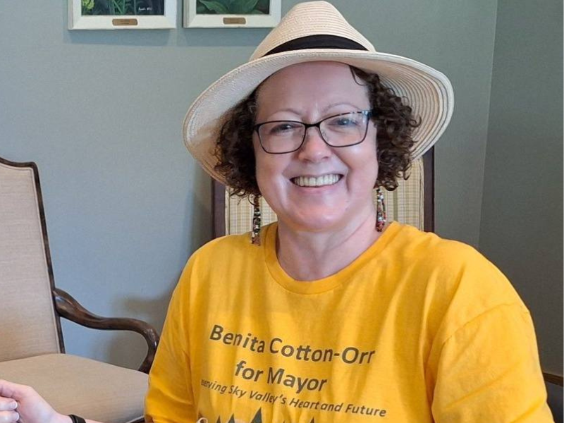 Benita Cotton Orr smiling while seated at a table
