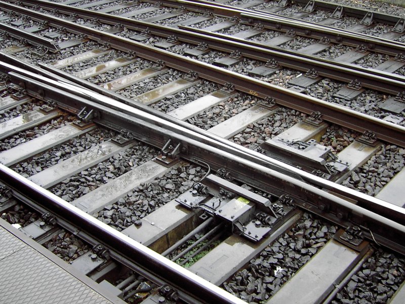 Railway train track