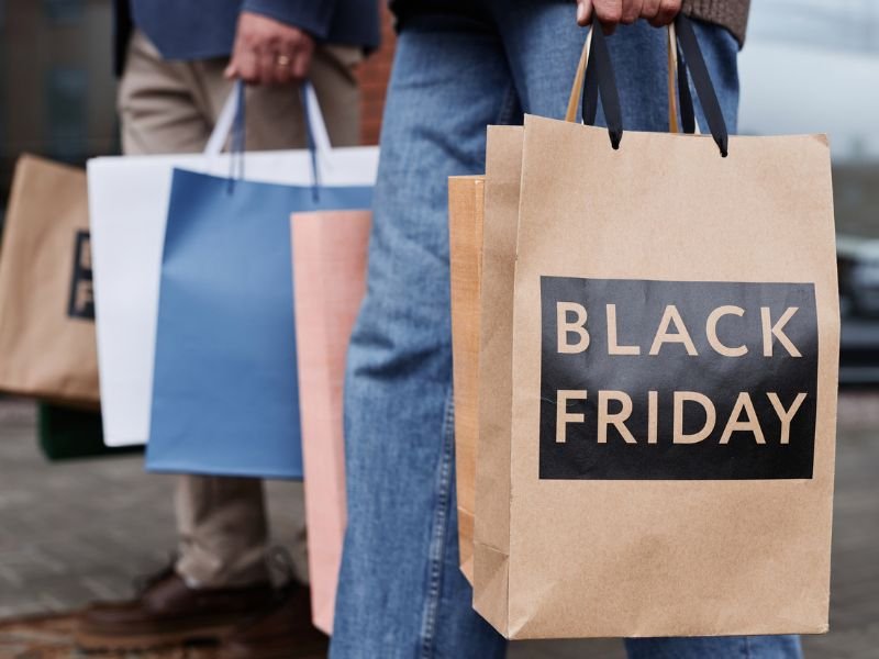 Shopper with a Black Friday bad