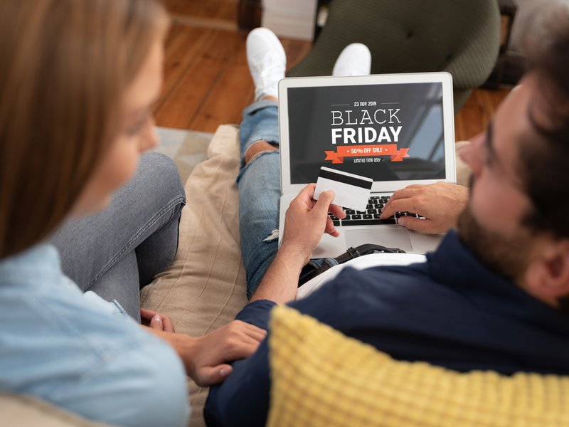 Black Friday on computer screen