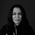 Black and white picture of Jessie J crying