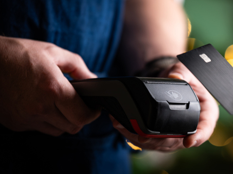 Black card swipe tap
