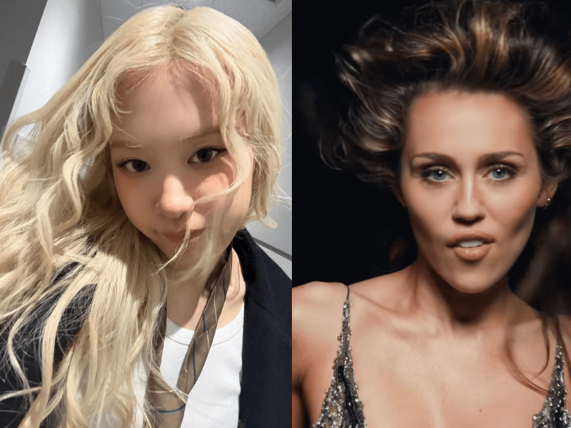 Blackpink's Rose and Miley Cyrus