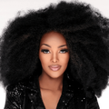 Bokang Montjane Tshabalala wearing her hair in voluminous afro