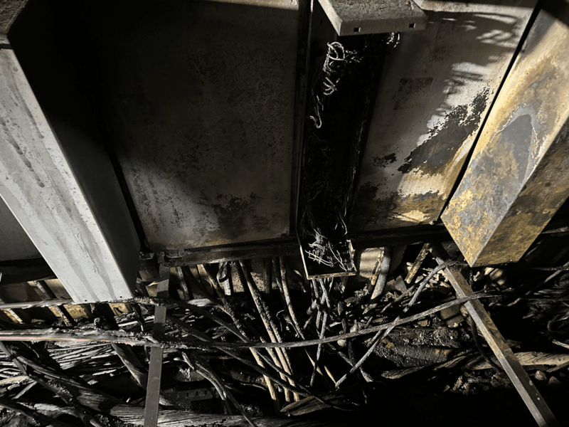 Brakfontein substation damaged by fire