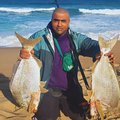 Brandon Govender with a pair of stunning stumpnose caught at Sezela