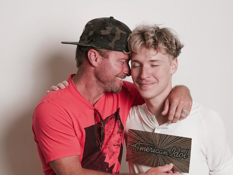 Brian Littrell and his son Baylee