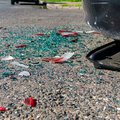 Broken glass accident