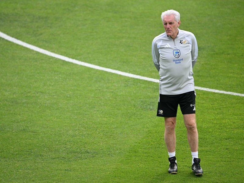 Bafana Bafana coach Hugo Broos at training before start of 2026 World Cup