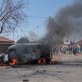 Burning taxi in Soweto August 2025