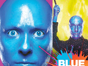Blue man button