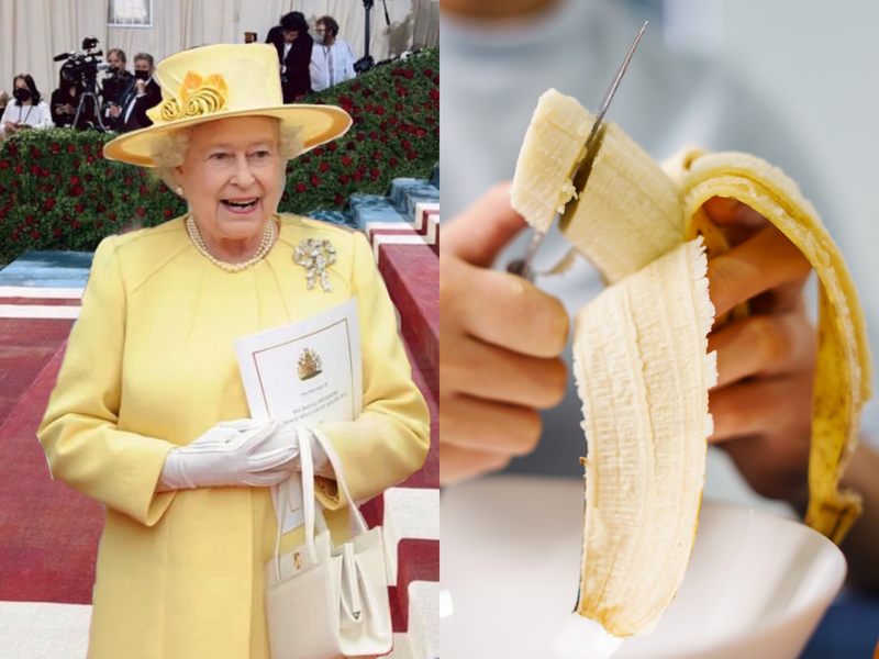 This is how The Queen eats a banana