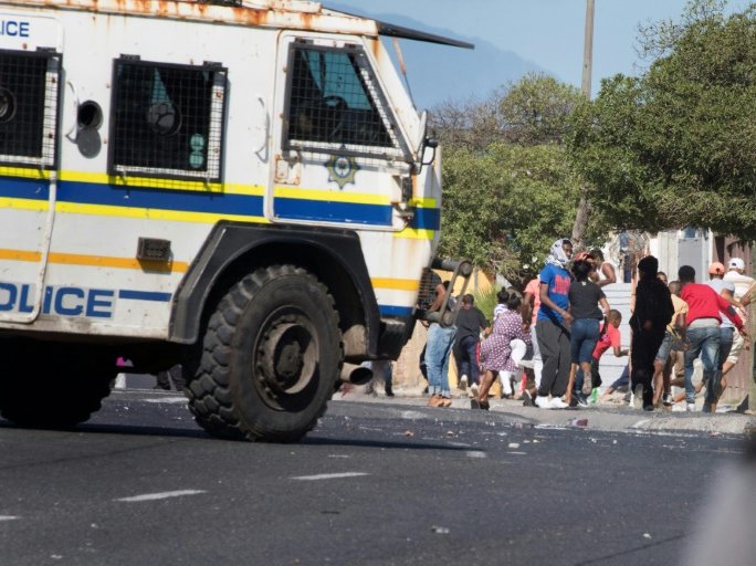 clashes with police