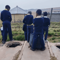 CHILDREN AT PIT TOILETS MPUMALANGA