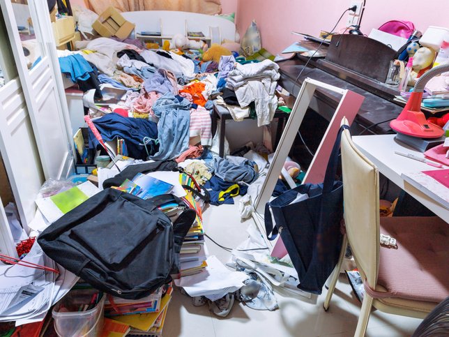 CLUTTERED BEDROOM