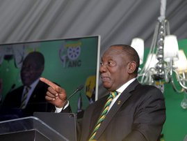 Cyril M Ramaphosa at ANCWL gala dinner