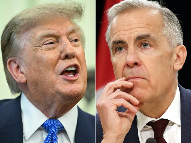 US President Donald Trump and Canadian Prime Minister Mark Carney