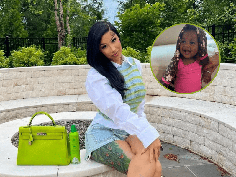 Cardi B and her daughter Blossom