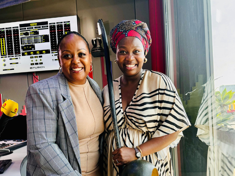 Carol Ofori and Zawadi Yamungu at the East Coast Radio studios