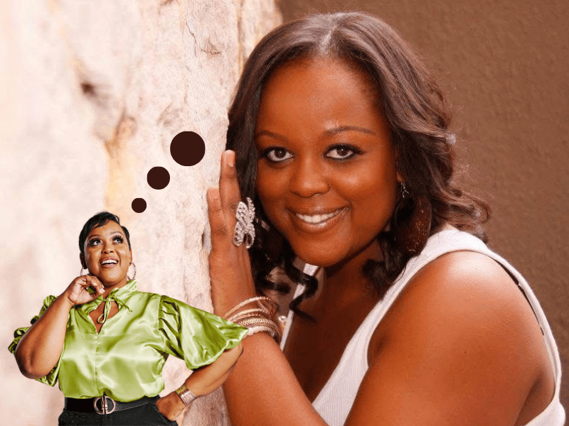 Carol Ofori at 29 years of age posing near a wall