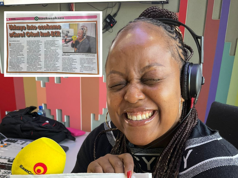 Carol Ofori excited about a feature article in Isolezwe