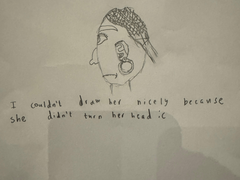 Carol Ofori sons drawing of her