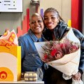 Carol Ofori with Xoli Nkosi in ECR studio