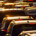 Cars stuck in traffic