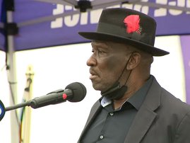 Police minister Bheki Cele in Mitchells Plain October 2021