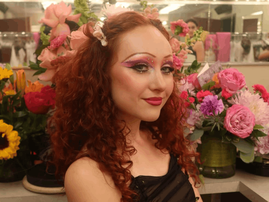 Chappell Roan wearing dramatic pink makeup