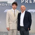 Monacan race car driver Charles Leclerc and Principal of the Scuderia Ferrari Frederic Vasseur
