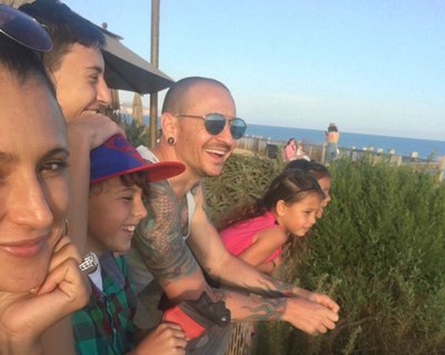Chester Bennington's wife shares video of him laughing hours before he died